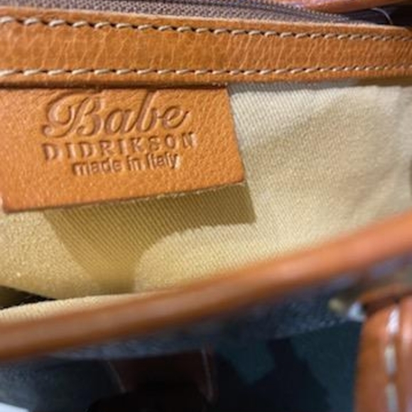 Babe Didrikson green and brown leather backpack - Picture 6 of 6